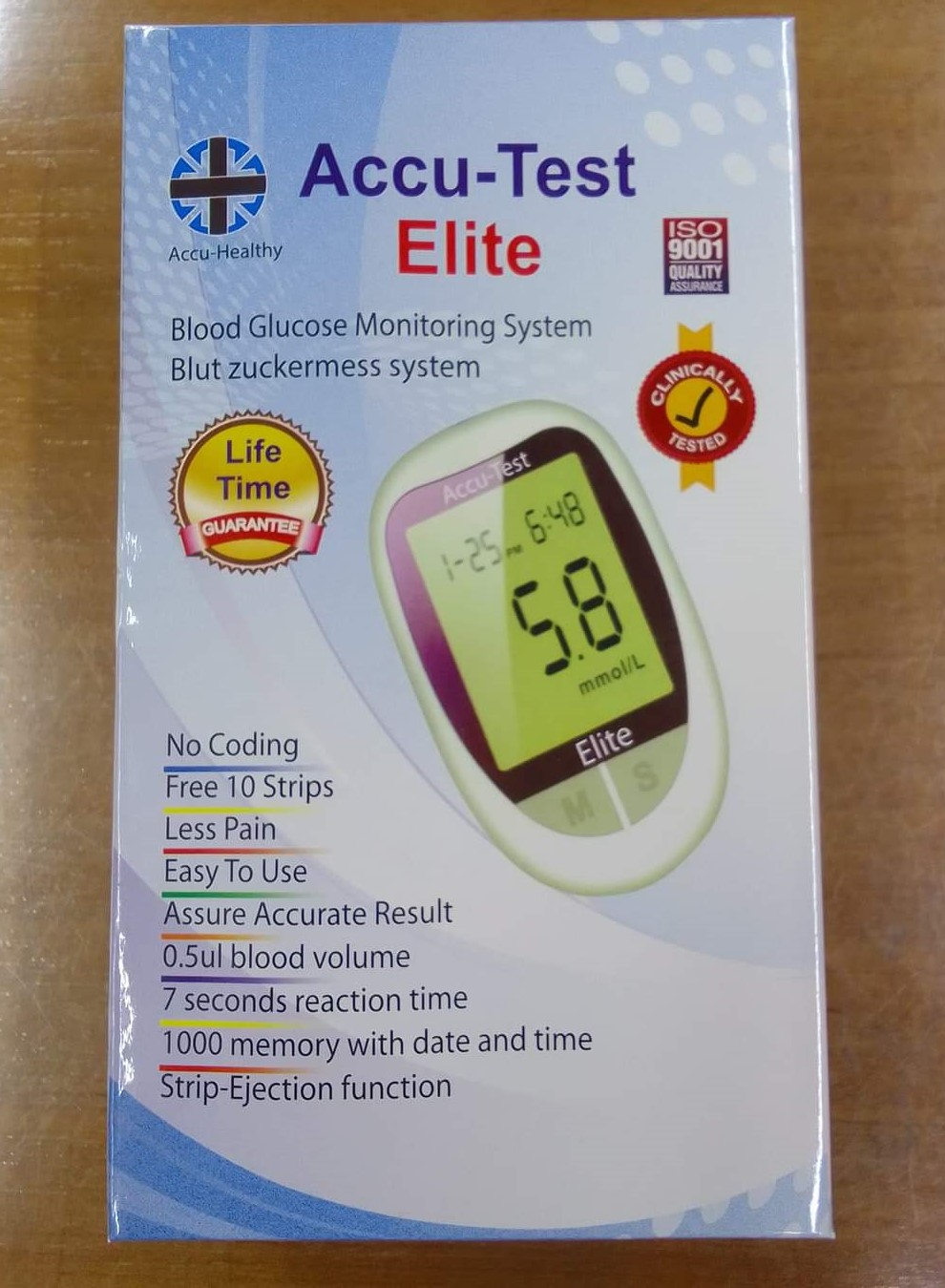 Picture of Accu Test Elite – Blood Glucose Monitor Made in Korea 