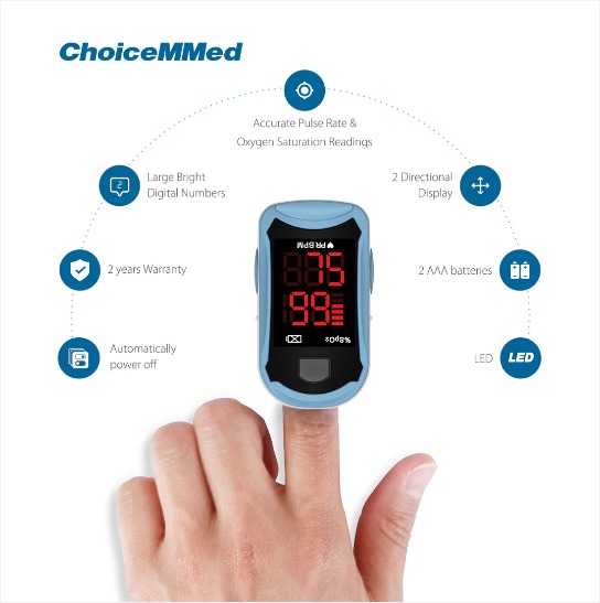 Picture of ChoiceMMed Fingertip Pulse Oximeter