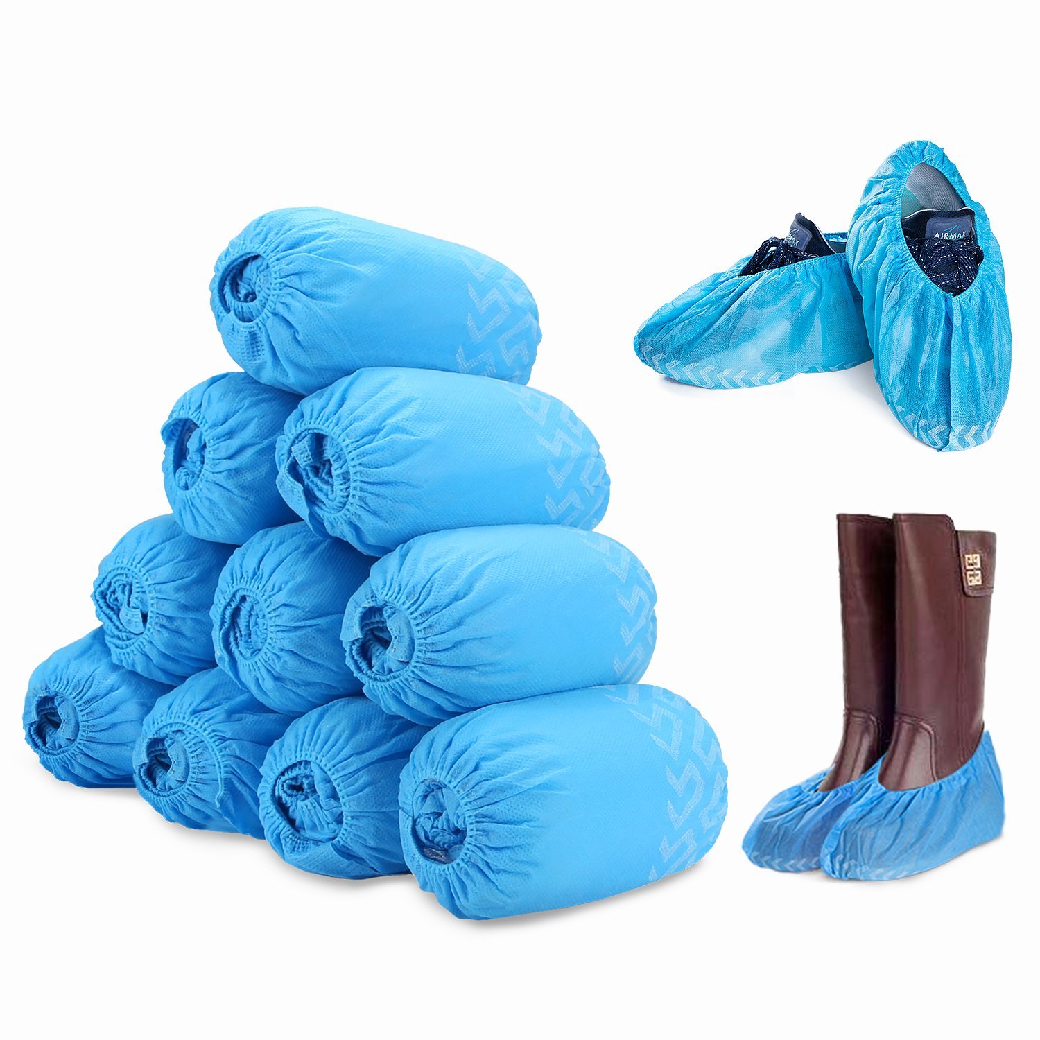 Picture of Disposable Shoe Covers for Rain - 60P, 1pkt cs Indoor Shoe Covers Disposable Non Slip Rain Shoe Covers Waterproof Booties for Shoes Covers - Boot Cover Waterproof Shoe Covers Rain Boot Covers