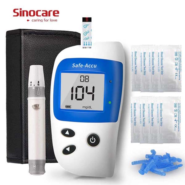 Picture of Sinocare Blood Sugar Monitor Safe Accu 2 with Advanced Technology, 200 Memory to Know Value Changes
