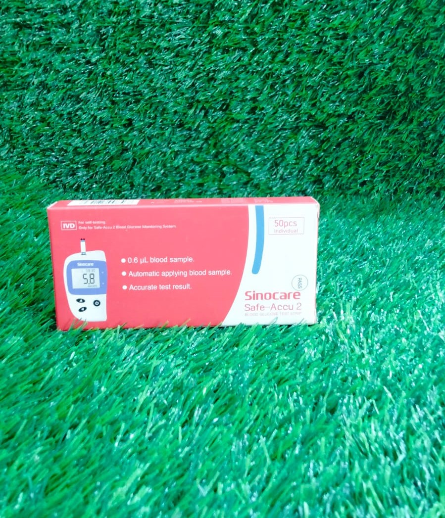 Picture of SINOCARE SAFE ACCU 2/Sugar Chack Blood Glucose Test Strips 50, 1box