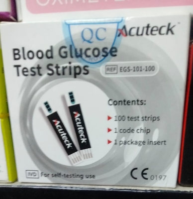 Picture of AcuTeck Blood Glucose Strips 50& 50 & 100 pes,1box