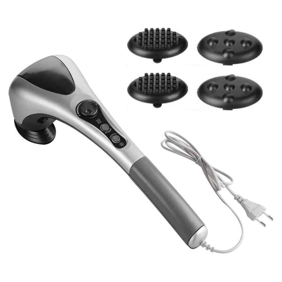 Picture of Double Head Electric Body Massager Variable Speed Infrared Hand Full Body Massage Hammer for Neck Shoulder Back Foot Pain Double Head Electric Body Massager Variable Speed Infrared Hand Full Body Massage Hammer for Neck Shoulder Back Foot Pain