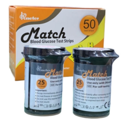 Picture of Match Blood Glucose Test Strips 25×2=50pcs