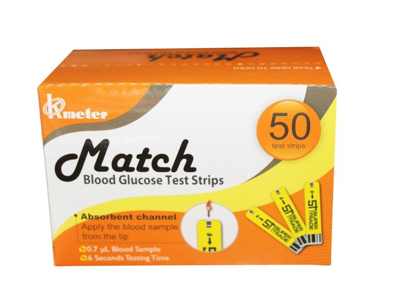 Picture of Match Blood Glucose Test Strips 25×2=50pcs