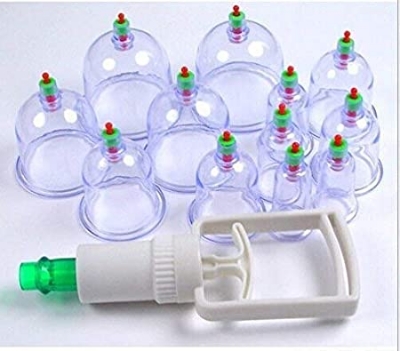 Picture of ABC Brand Hand Vacuum Hijama Plastic Cupping Set 12 Cups