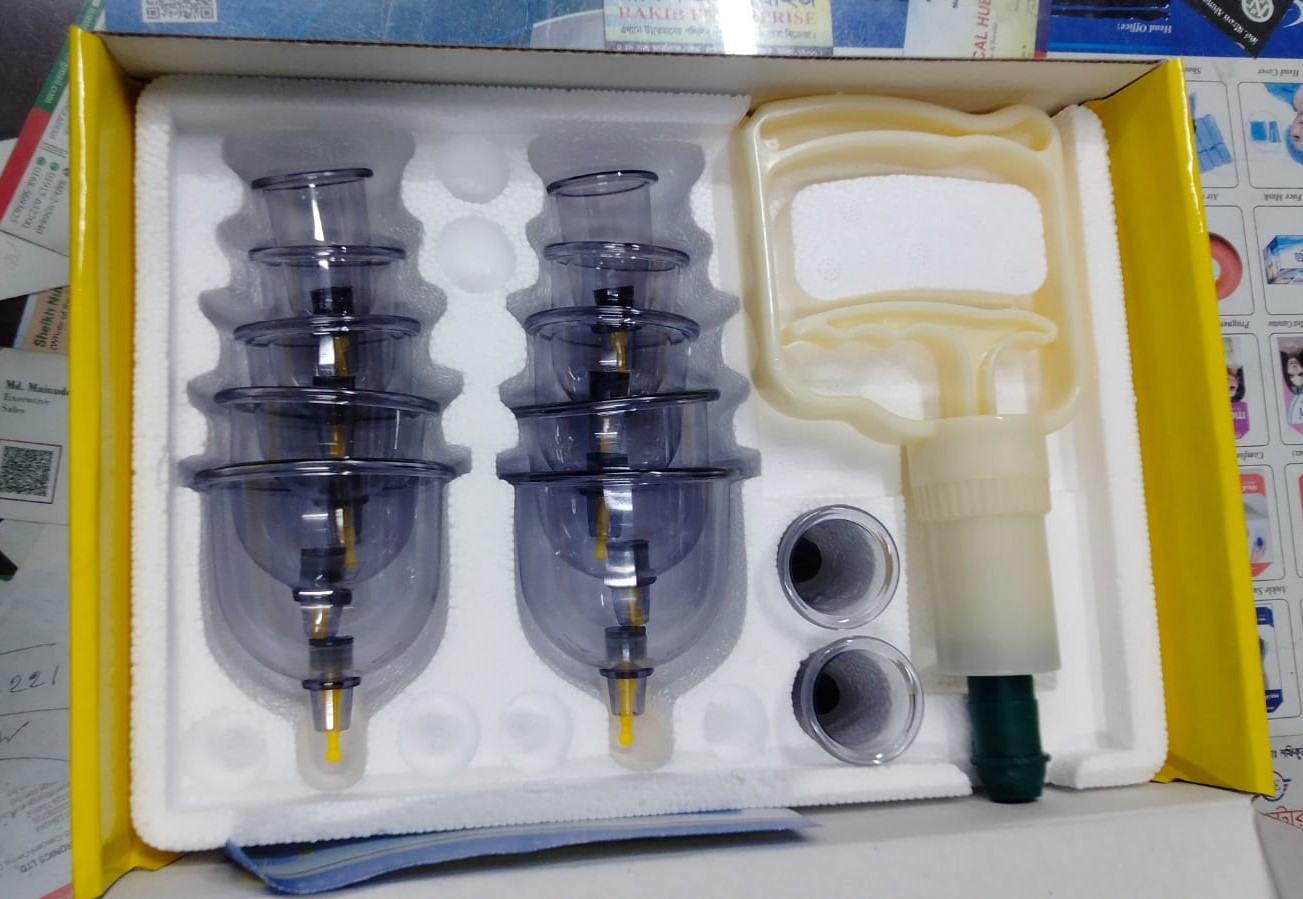 Picture of ABC Brand Hand Vacuum Hijama Plastic Cupping Set 12 Cups