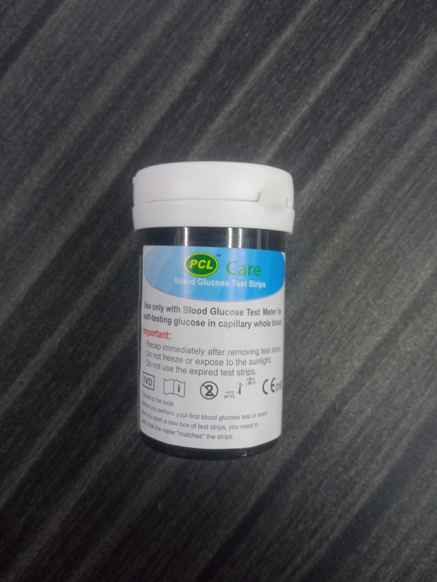 Picture of PCL care glucose test vail strips 50 pcs