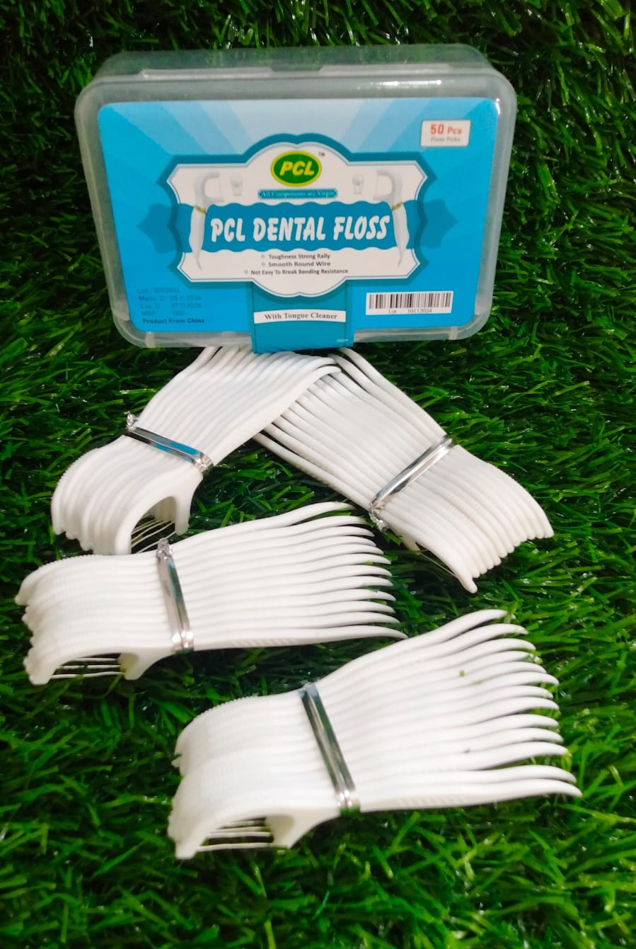 Picture of Dental Floss Pick Toothpick Interdental Cleaner Tooth Pick Flosser (50 Piece) 1box