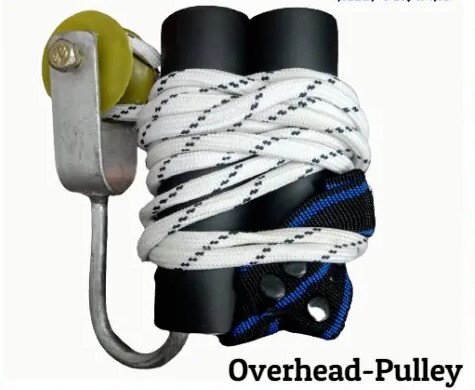 Picture of Overhead Hand Shoulder Pulley Equipment Kit With Rope For Home Gym Exercise & Physical Therapy - Plastic Handle