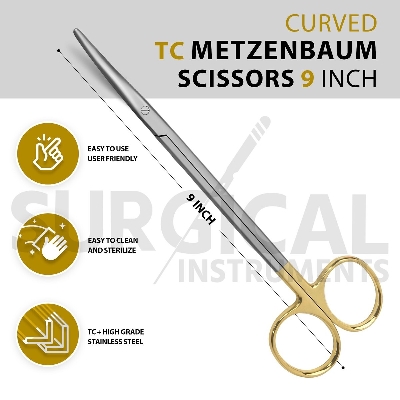 Picture of TC METZENBAUM Dissecting Scissors 7 inches CVD Blunt W/Tungsten Carbide Insert CYNAMED