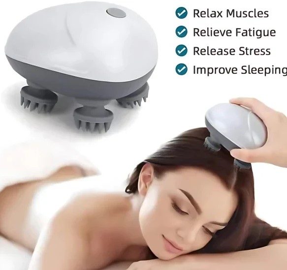 Picture of Scalp Head Hair Massager Electric Health Care Antistress Relax Body Massagem Deep Saude Tissue Prevent Body Massage