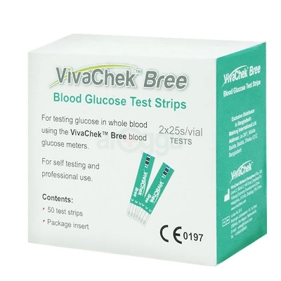 Picture of VIVACHEK BREE BLOOD GLUCOSE STRIP (2*25pcs=50pcs)