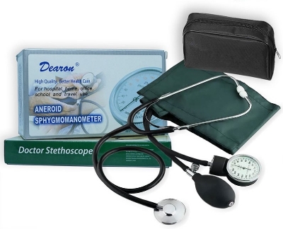 Picture of Manual Blood Pressure Machine & Stethoscope Dearon full set