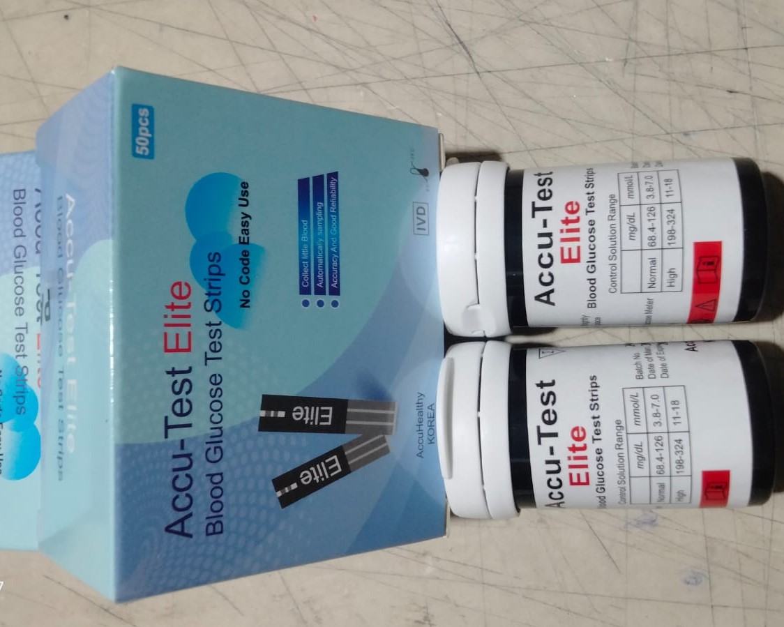 Picture of Accu Test Elite Blood Glucose Check Strip 25x2 =50 pcs