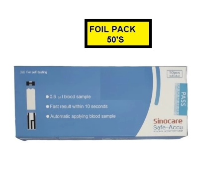 Picture of Sinocare Safe-Accu Test Strip Foyel pk 50pcs