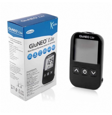 Picture of Gluneo New lite Fully Automatic Blood Glucose Sugar Testing Machine with  10pcs Strips (black)