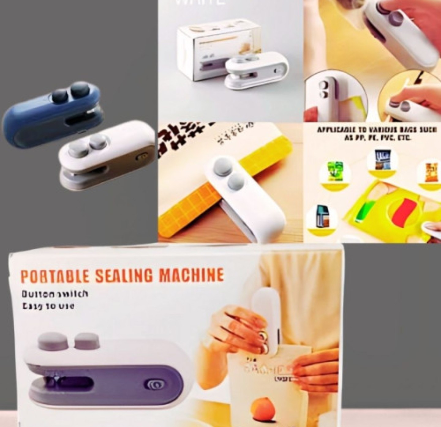 Picture of Mini Portable Hand Press Plastic Bag Heat Sealer  Sealing Machine