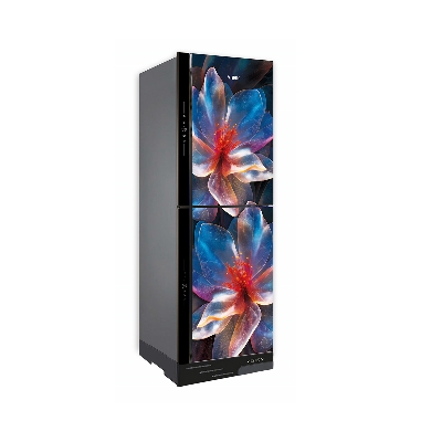Picture of VISION Glass Door Refrigerator RE-356 Liter Dig Symphony Flower Top Mount