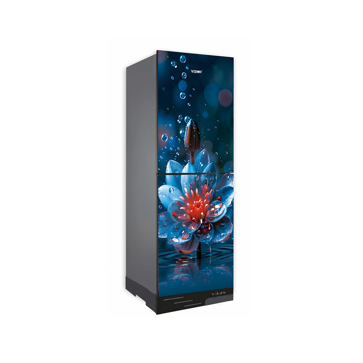 Picture of VISION Glass Door Refrigerator RE-216 Liter Water DB Dig Lotus Bottom Mount 