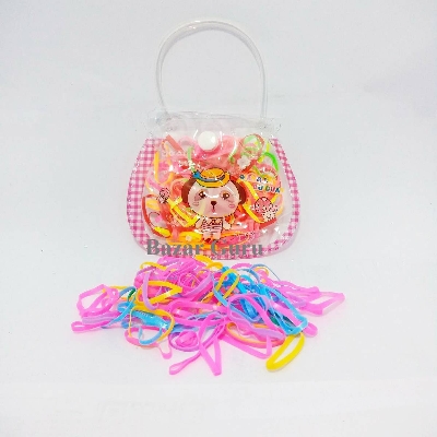 Picture of Trendy Hair Rubber Band for Baby-Multicolor 70-80 Pieces
