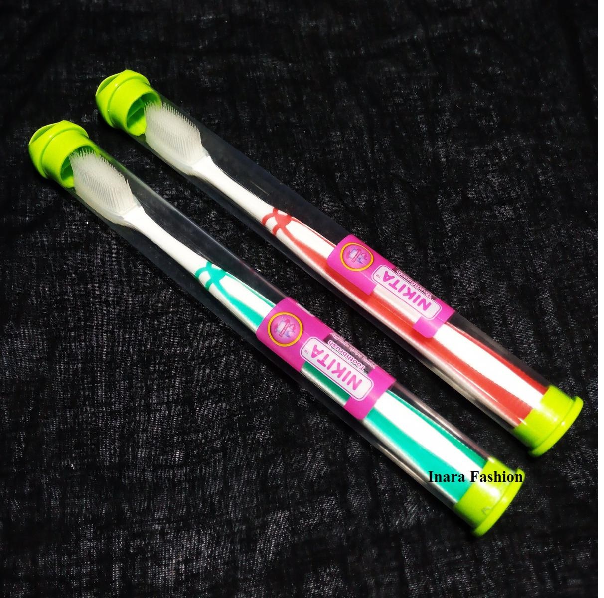 Picture of NIKITA Soft Rubber Head Tooth Brush-2 Piece Multicolor