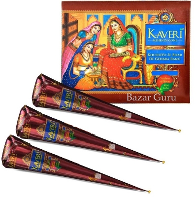 Picture of Indian Kaveri Cone Mehendi -3 Piece Festival Special