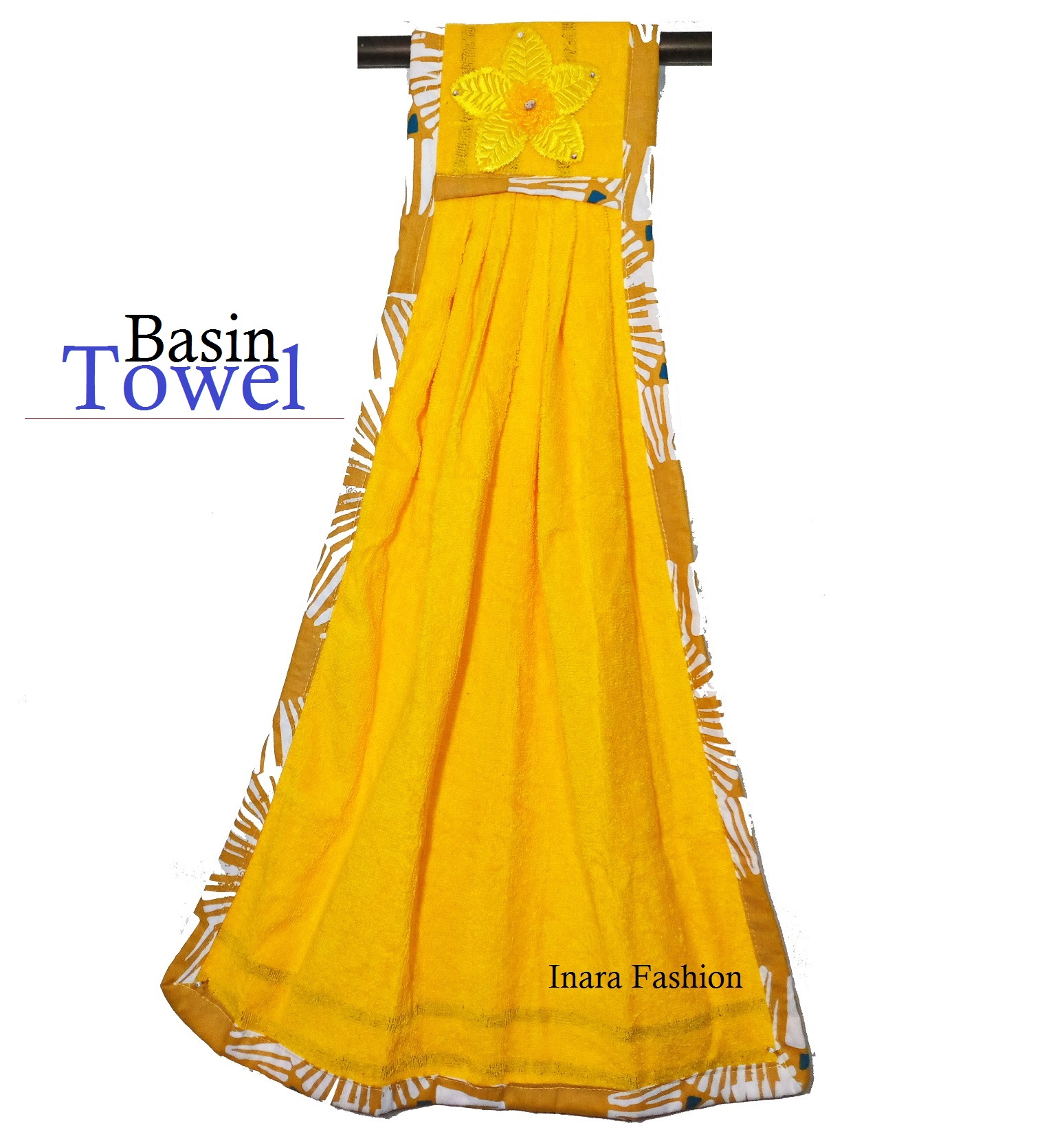 Picture of Soft Cotton Basin Towel For Home-1 Piece Multicolor