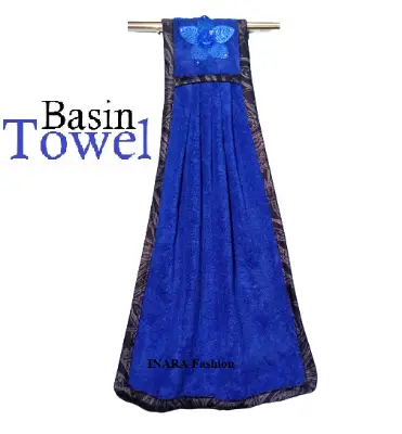 Picture of Soft Cotton Basin Towel For Home-1 Piece Multicolor