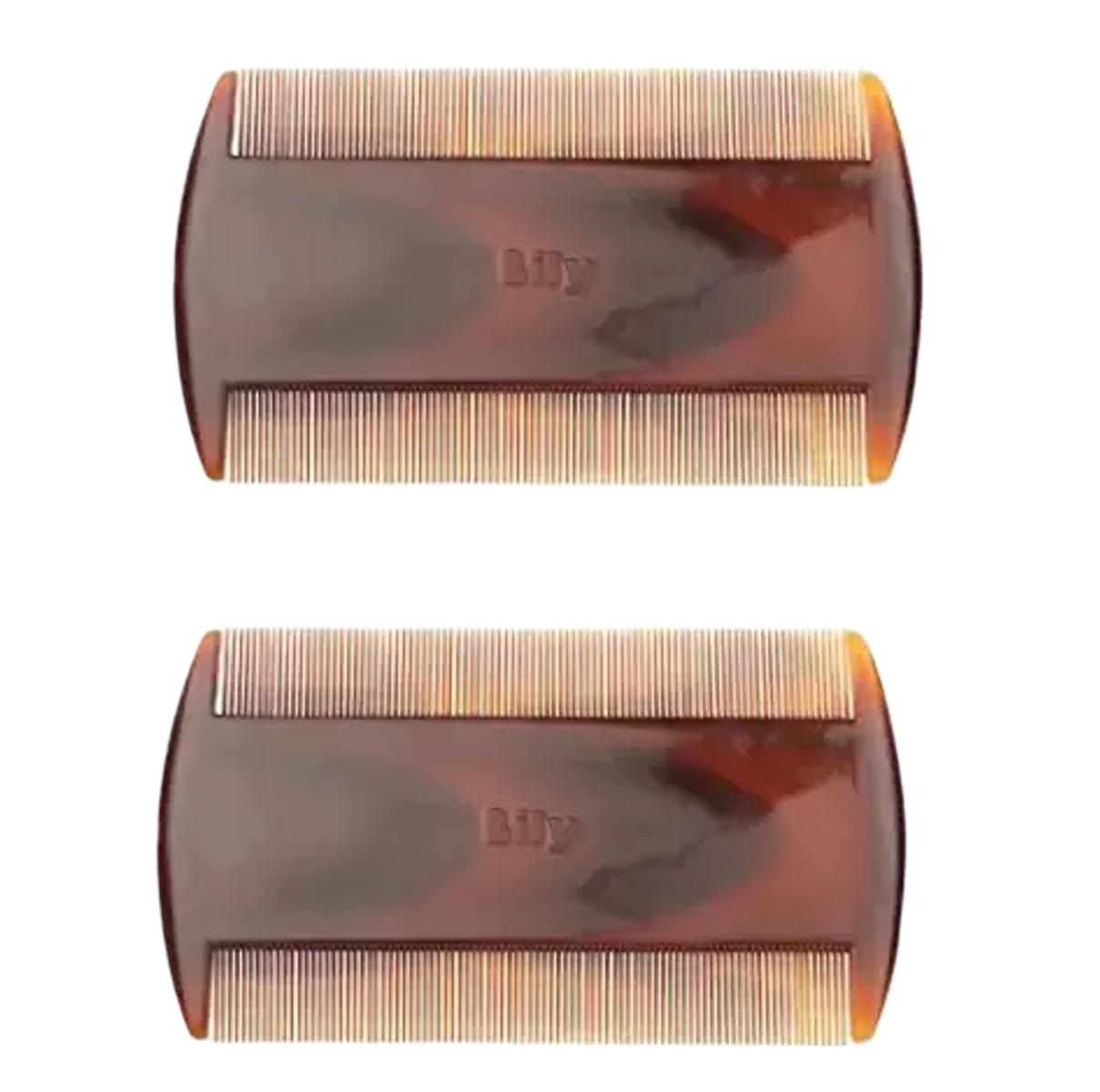 Picture of Hair Hard Rubber Lick Comb-2 Piece - Gentle on Hair and Scalp