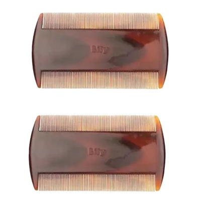 Picture of Hair Hard Rubber Lick Comb-2 Piece - Gentle on Hair and Scalp
