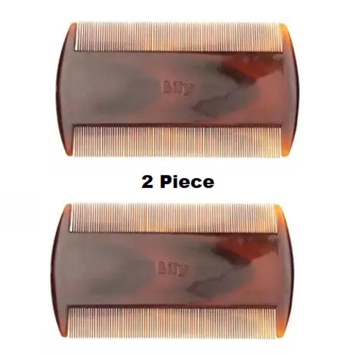 Picture of Hair Hard Rubber Lick Comb-2 Piece - Gentle on Hair and Scalp