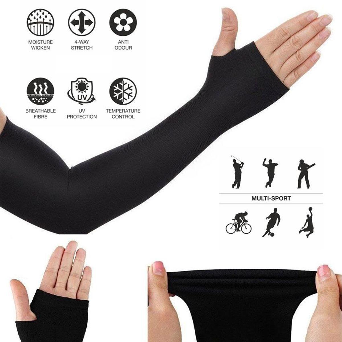 Picture of Hand Sleeves uv outdoor sports sun protection Black Color