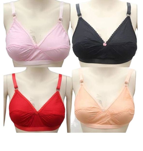Picture of Cotton Bra Boil Fabrics MultiColor - 4 Piece Set - Bra