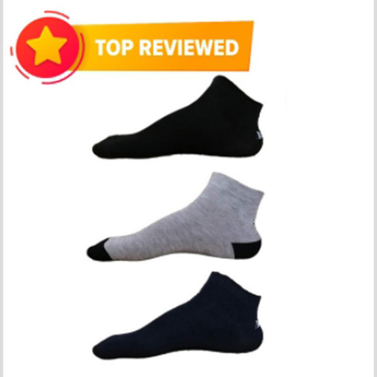 Picture of Premium Cotton and Nylon Socks for Men - Set of 3 Pairs - Comfortable and Durable Sock Collection