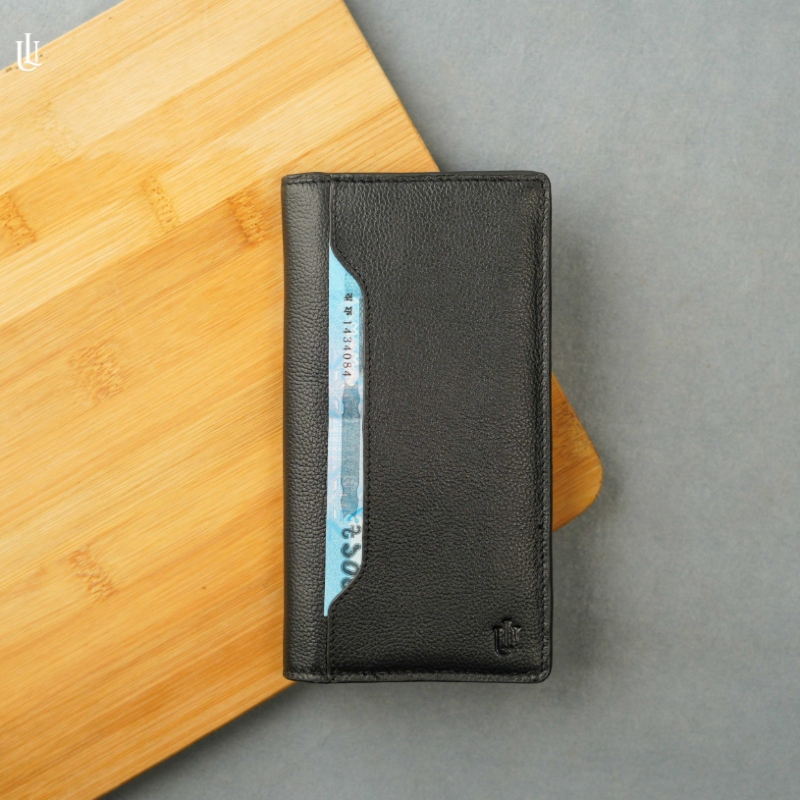 Picture of Urbaland Jason Double Original Leather Long Wallet – Jason Long Wallet - Black