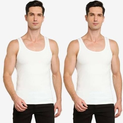 Picture of Sando Genji Cotton Vest for Men - 2 Piece