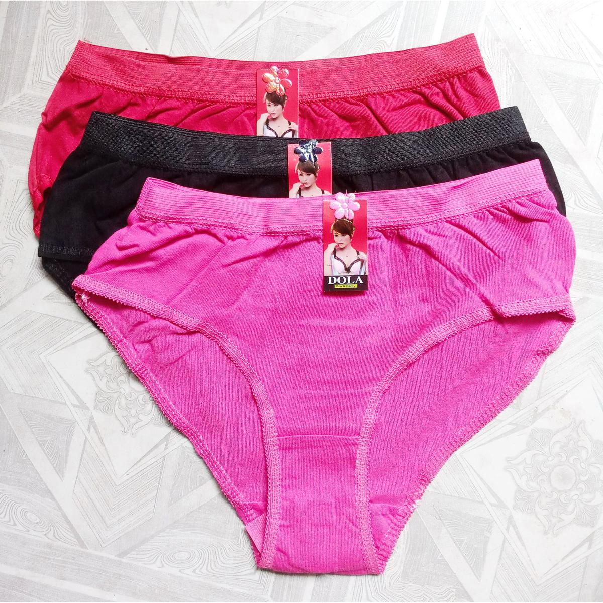 Picture of 2 Piece Stylish Cotton Panty for Women - Multicolor