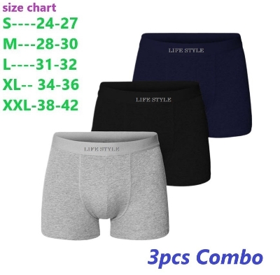 Picture of Pack of 3 Piece Cotton Boxer Underwear for Men - Under Wear For Men - Under Wear