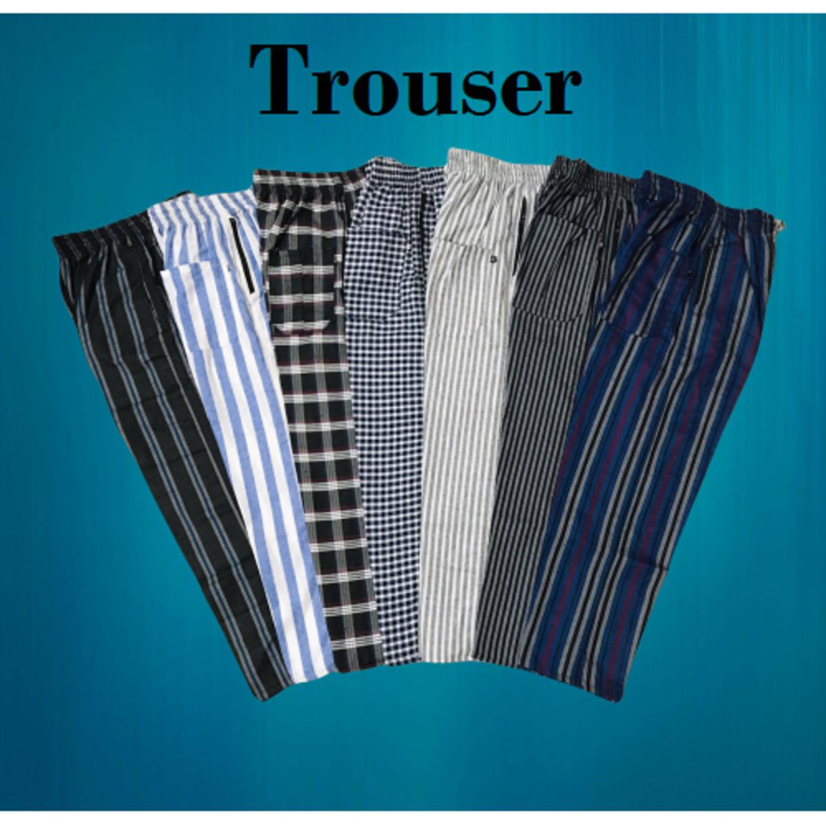 Picture of Mixed Cotton Trouser Pant For Men Random Design Multicolor - 1 Piece -  Joggers For Men - Joggers For Men - Trouser For Men