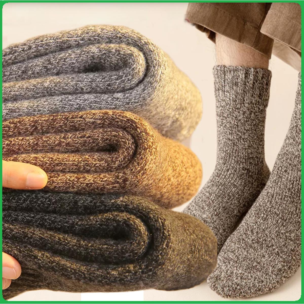 Picture of Stylish And Comfortable Wool Socks For Men And Women - Keep Your Feet Warm And Cozy In Winter - Pack Of 3 Pairs