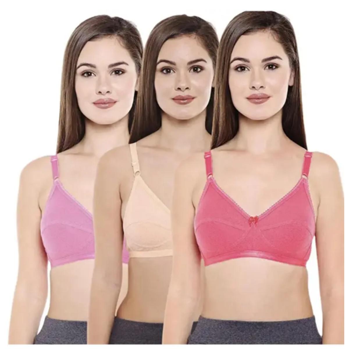 Picture of 4 Pieces Cotton Bra Comfortable - Experience Comfort with Cotton Boil Fabric Bra