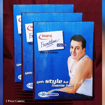 Picture of Rupa Frontline Cotton Vest For Men - 3 Piece Set