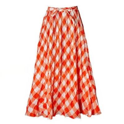 Picture of Multicolor Stylish And Fashionable Long Cotton Chack Skirt For Women