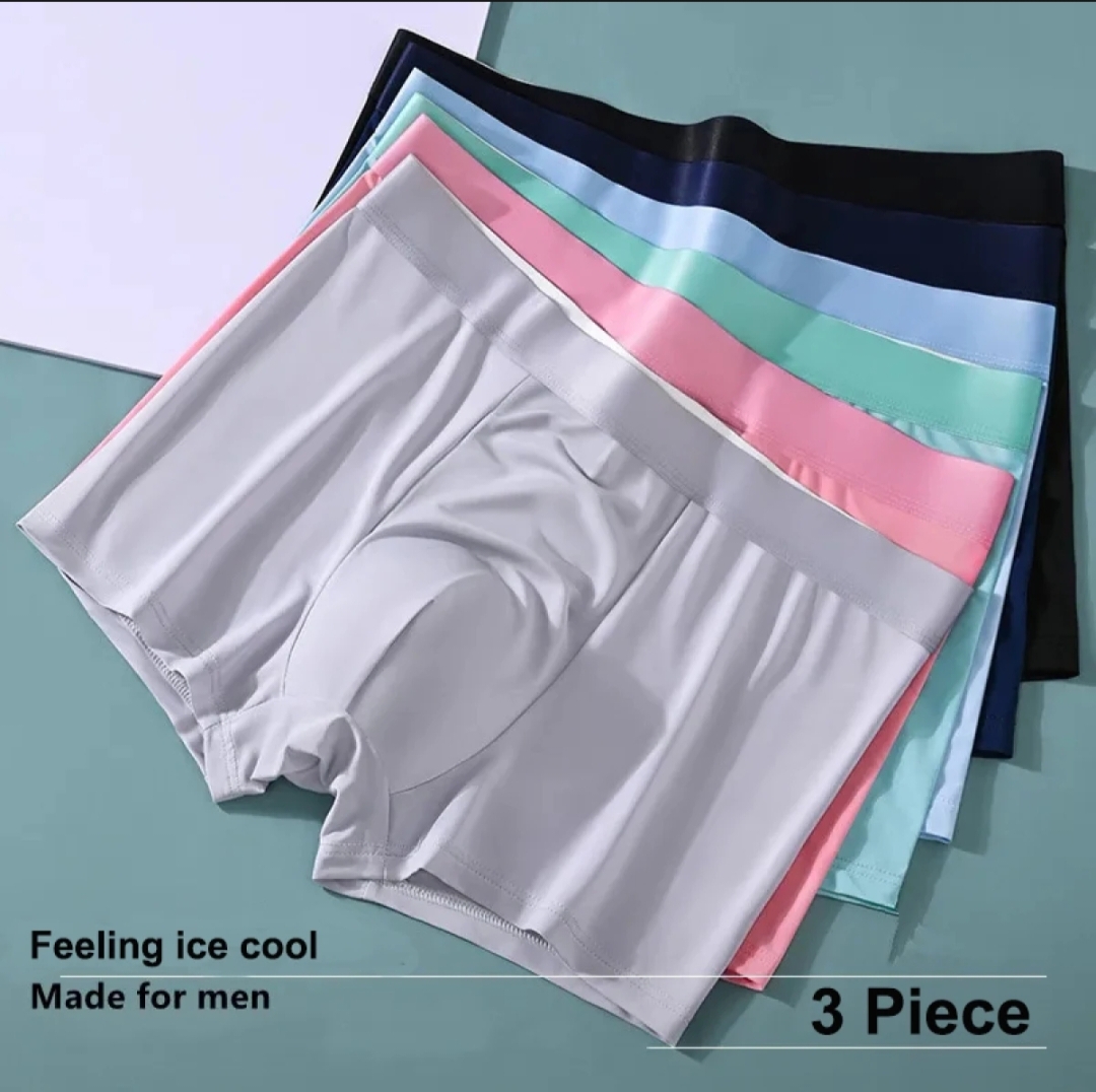 Picture of 1 Piece Imported Premium Antibacterial Ice Silk Comfortable Boxer Brief Trunk Underwear for Men -Random Color
