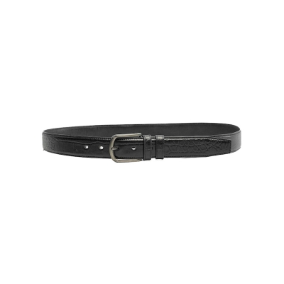 Picture of Marc Casual Leather Belt Croco Black Square Black