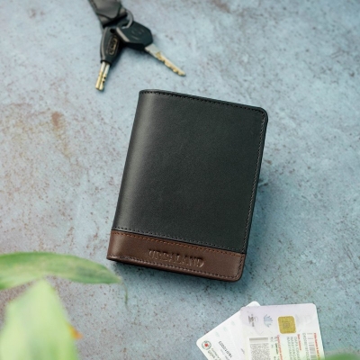 Picture of Tucker Hybrid Wallet (License Card Holder + Moneybag) – Black