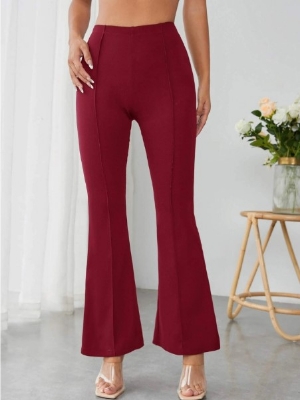 Picture of Jorjet Blend Bootcut Parallel Trouser Pants for Women Regular Fit RimJim 1-Pant