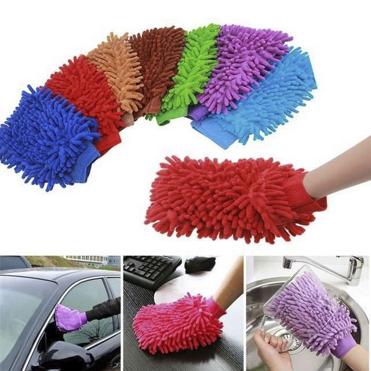 Microfiber Dust Cleaning Glove-1 pc ZangCart Bdonline shop bangladeshothoba.com