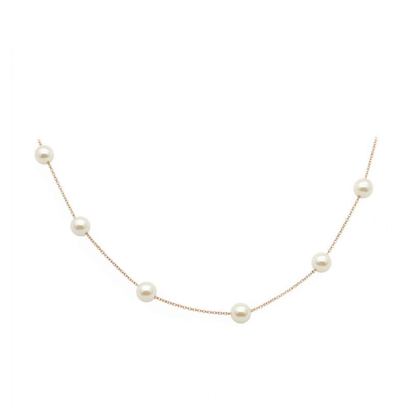 Picture of Women's Jewelry Colliers Chain Imitation Pearl Chain & Necklace Wedding Jewelry Necklace Men's & Women's White Wedding Gift Nec